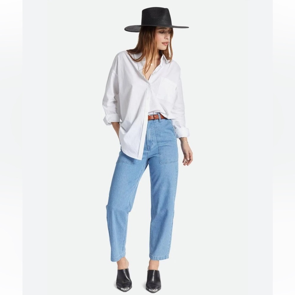 Brixton Vancouver high waisted Pant in Faded Indigo